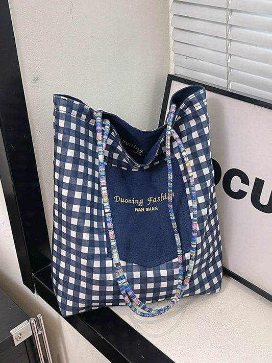 Product image of Gingham Pattern Tote Bag from H&N Hearts online boutique