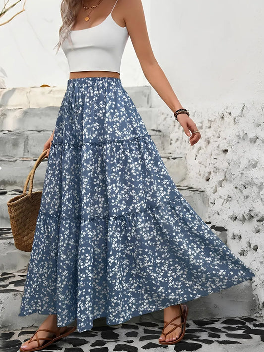 Product image of Tiered Floral Maxi Skirt from H&N Hearts online boutique