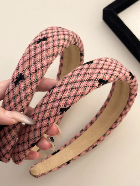Product image of Plaid Bow Wide Headband from H&N Hearts online boutique