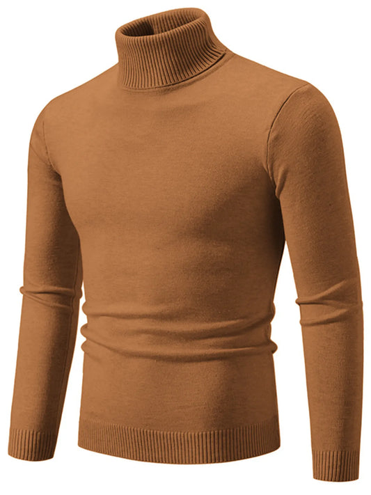 Product image of Men's Plus Size Ribbed Hem Turtleneck Long Sleeve Sweater from H&N Hearts online boutique