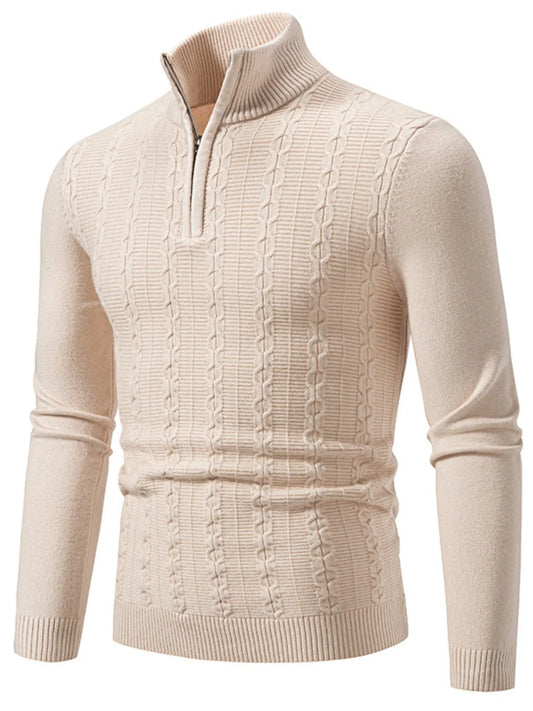 Product image of Men's Plus Size Texture Turtleneck Long Sleeve Sweater from H&N Hearts online boutique