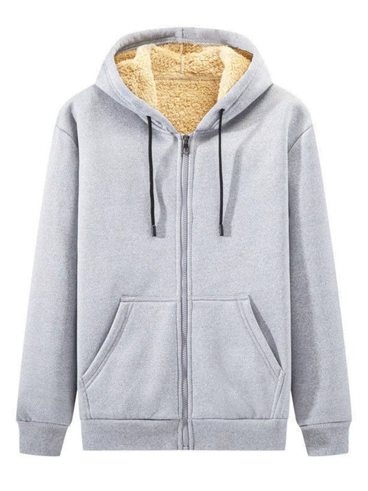 Product image of Men's Plus Size Sherpa Lined Zip Up Hoodie from H&N Hearts online boutique