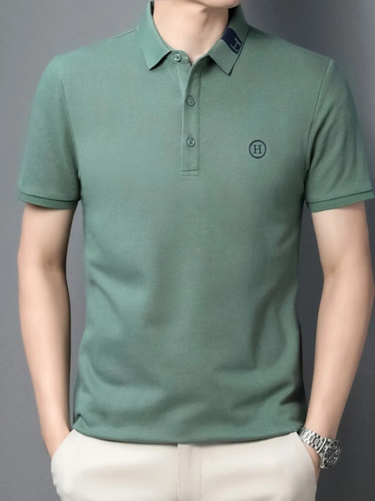 Product image of Men's Plus Size Classic Short Sleeve Polo Shirt from H&N Hearts online boutique