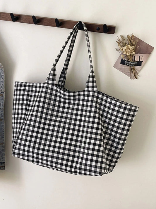 Product image of Classic Plaid Tote Bag from H&N Hearts online boutique