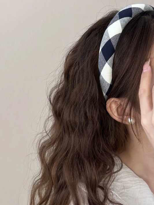 Product image of Polyester Plaid Wide Headband from H&N Hearts online boutique