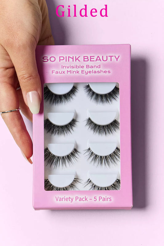 Product image of SO PINK BEAUTY Faux Mink Eyelashes Variety Pack 5 Pairs from H&N Hearts online boutique