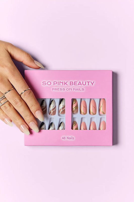 Product image of SO PINK BEAUTY Press On Nails 2 Packs from H&N Hearts online boutique