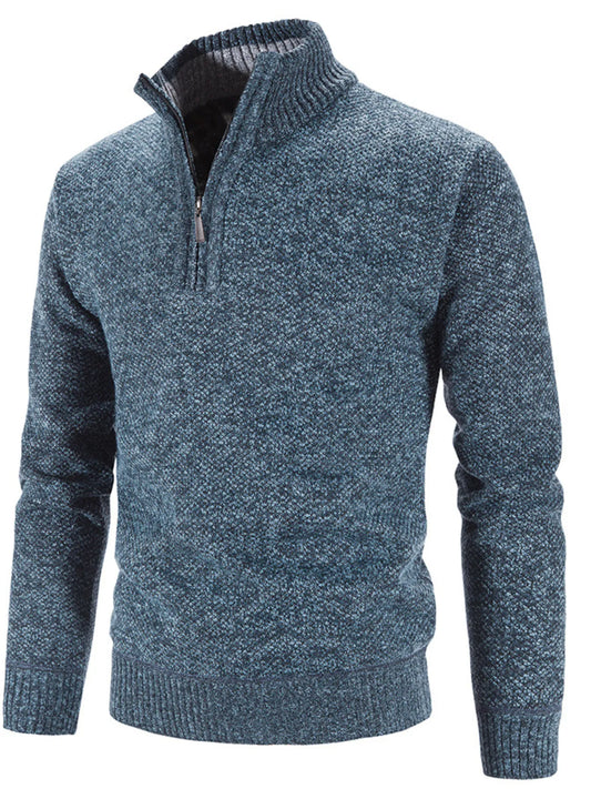 Product image of Men's Plus Size Quarter Zip Long Sleeve Sweater from H&N Hearts online boutique