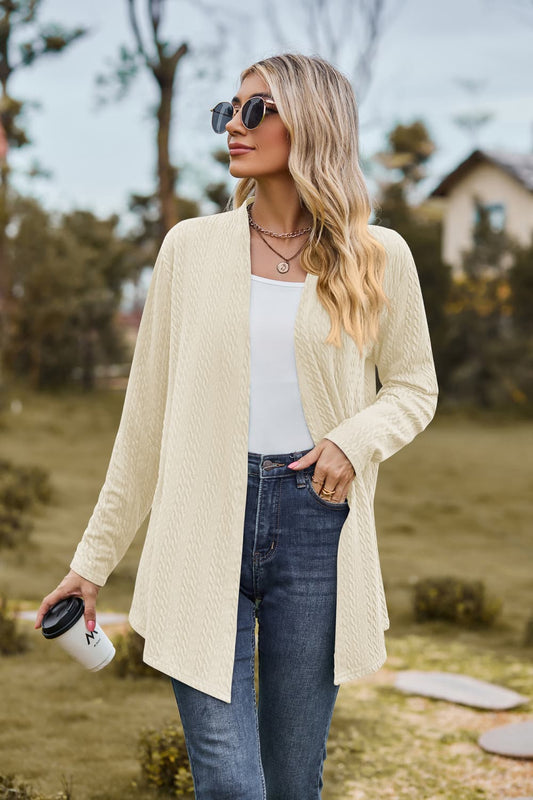 Product image of Open Front Long Sleeve Cardigan from H&N Hearts online boutique