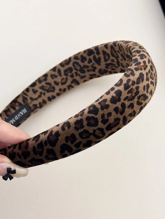 Product image of Leopard Polyester Wide Headband from H&N Hearts online boutique