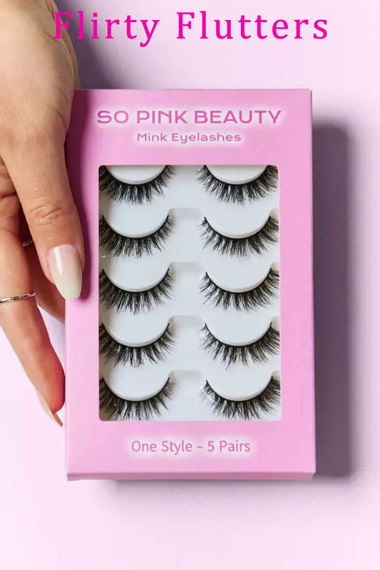 Product image of SO PINK BEAUTY Mink Eyelashes 5 Pairs from H&N Hearts online boutique