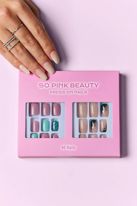 Product image of SO PINK BEAUTY Press On Nails 2 Packs from H&N Hearts online boutique