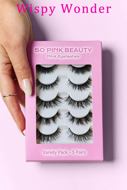 Product image of SO PINK BEAUTY Mink Eyelashes Variety Pack 5 Pairs from H&N Hearts online boutique