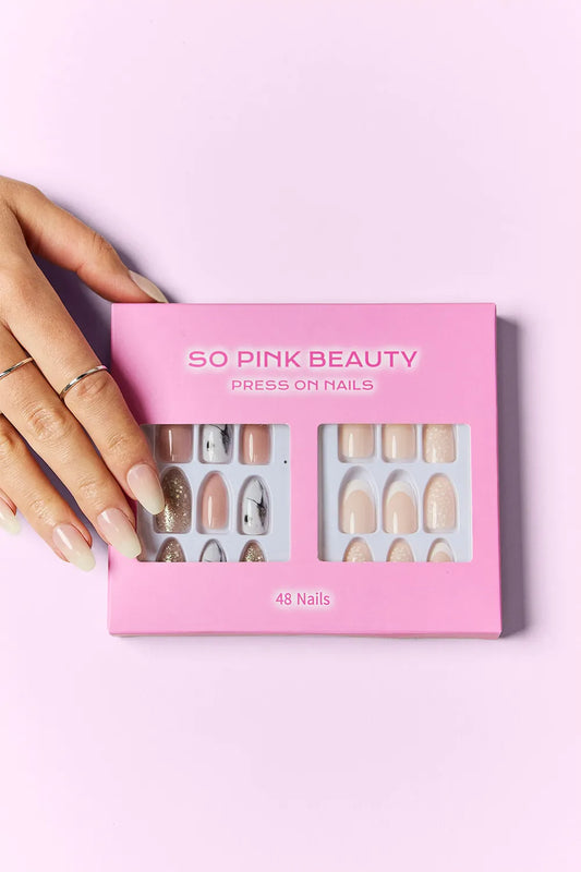 Product image of SO PINK BEAUTY Press On Nails 2 Packs from H&N Hearts online boutique