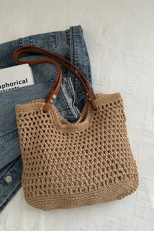 Product image of Openwork Woven Tote Bag from H&N Hearts online boutique